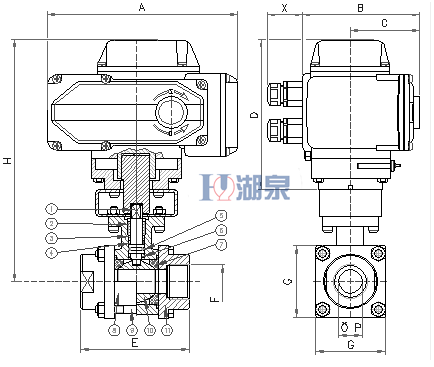 電動絲扣球閥Q911F-16P型號，圖片，原理